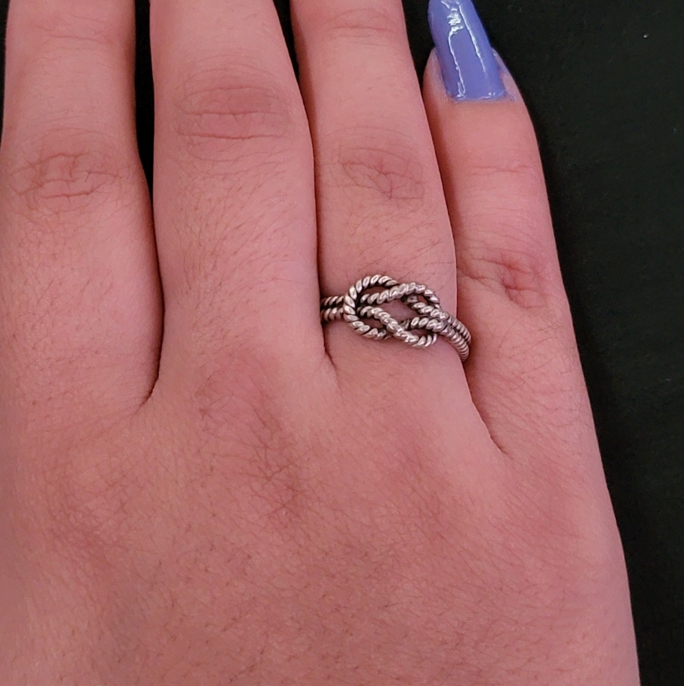Silver Knot Ring - image 5